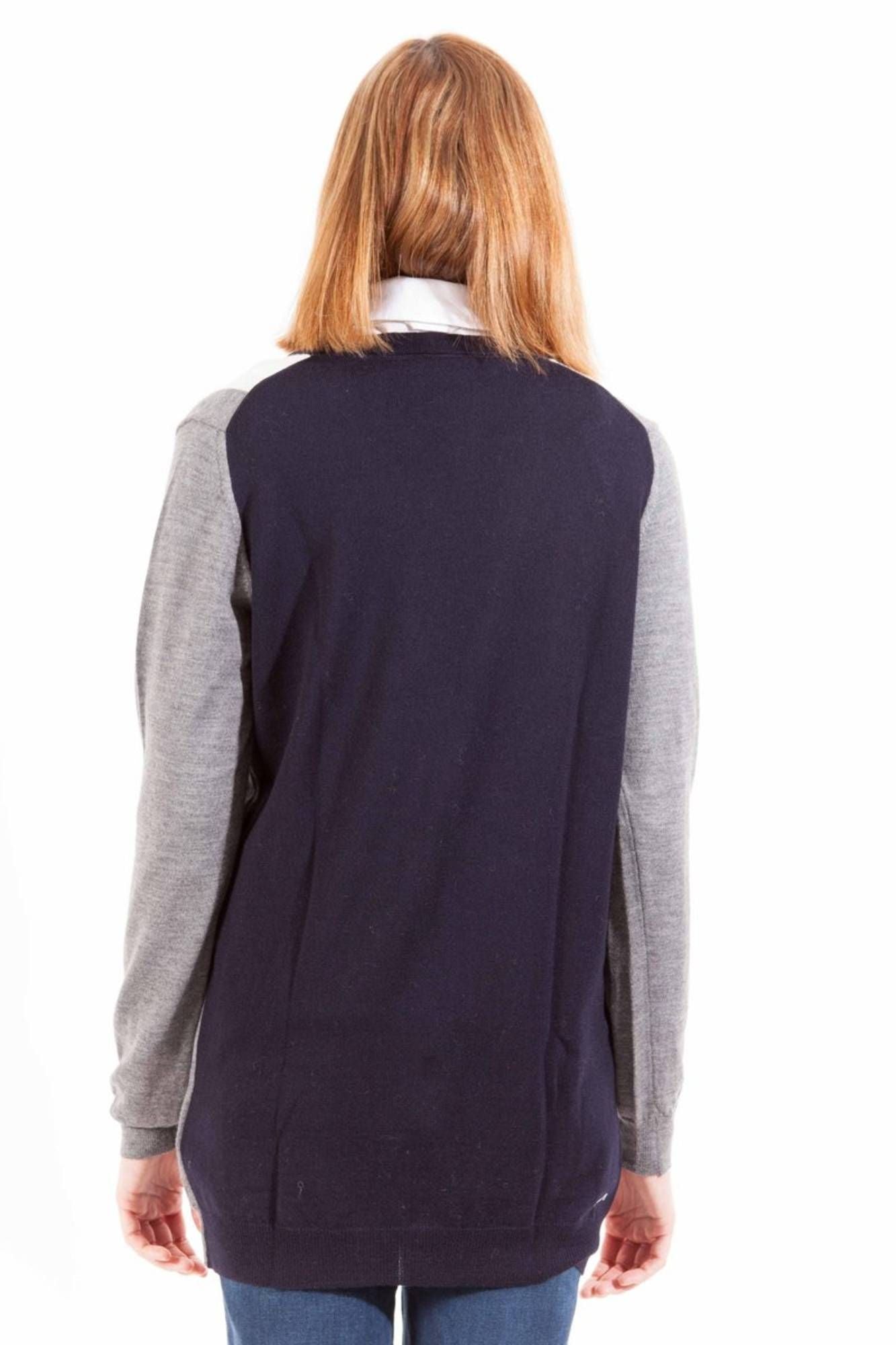 Gant Chic Gray Woolen Long Sleeve Cardigan