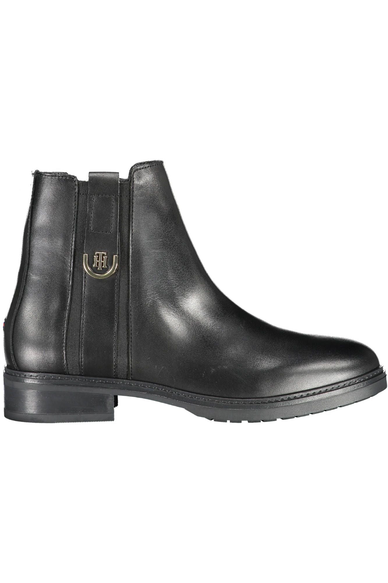 Tommy Hilfiger Black Leather Women Boot