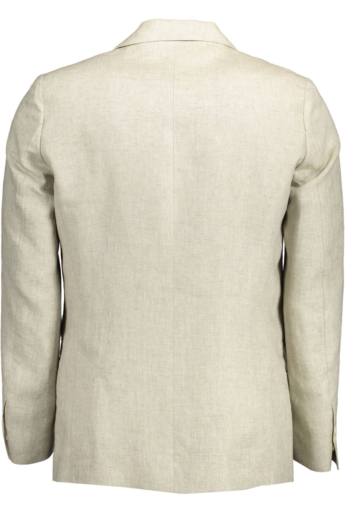 Gant Veste classique en lin beige avec logo