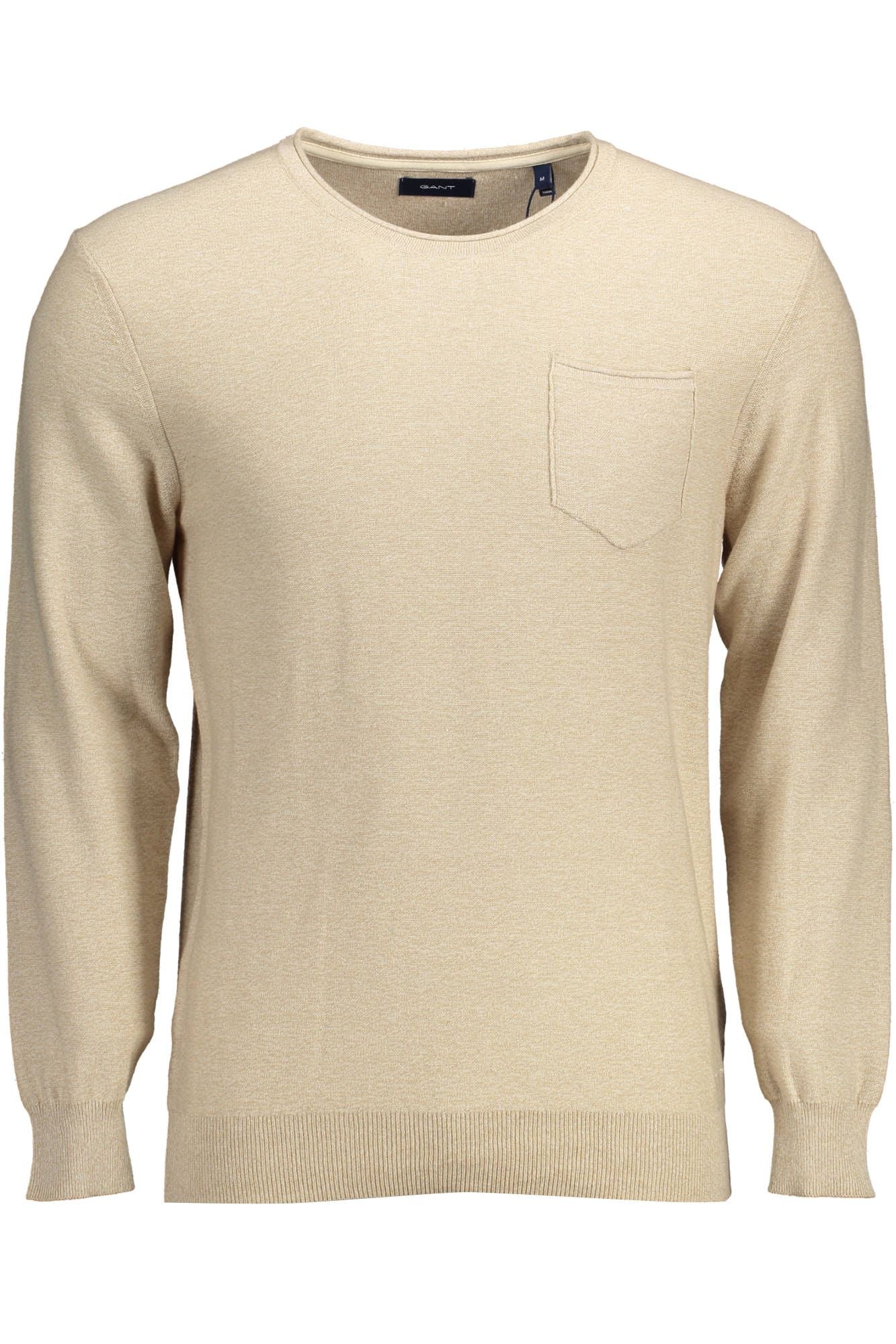 Gant Pull à col rond beige élégant avec broderie