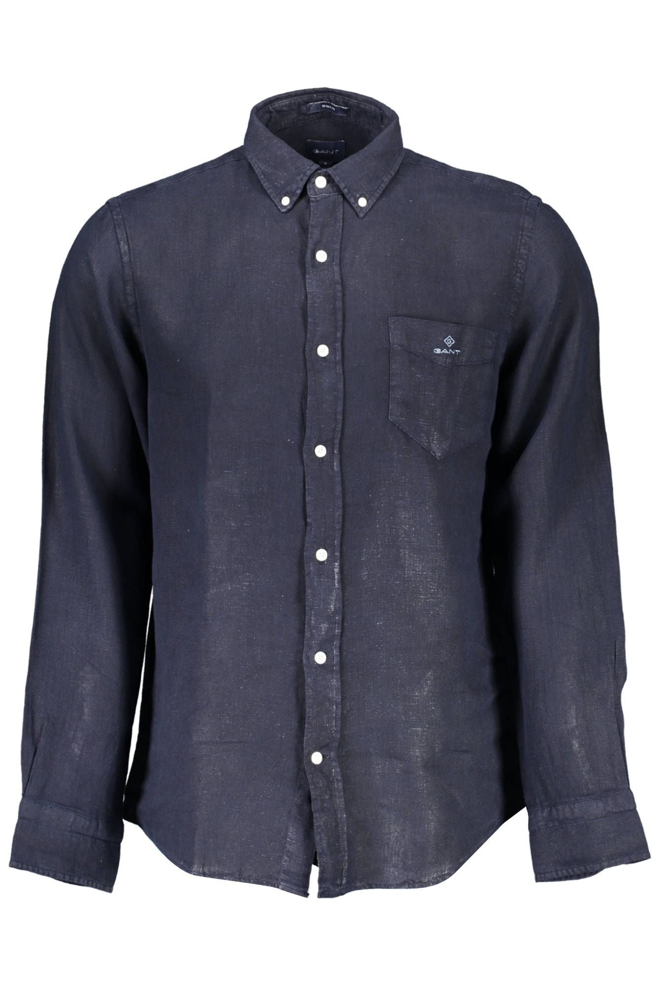 Gant Chemise élégante à manches courtes en lin en bleu