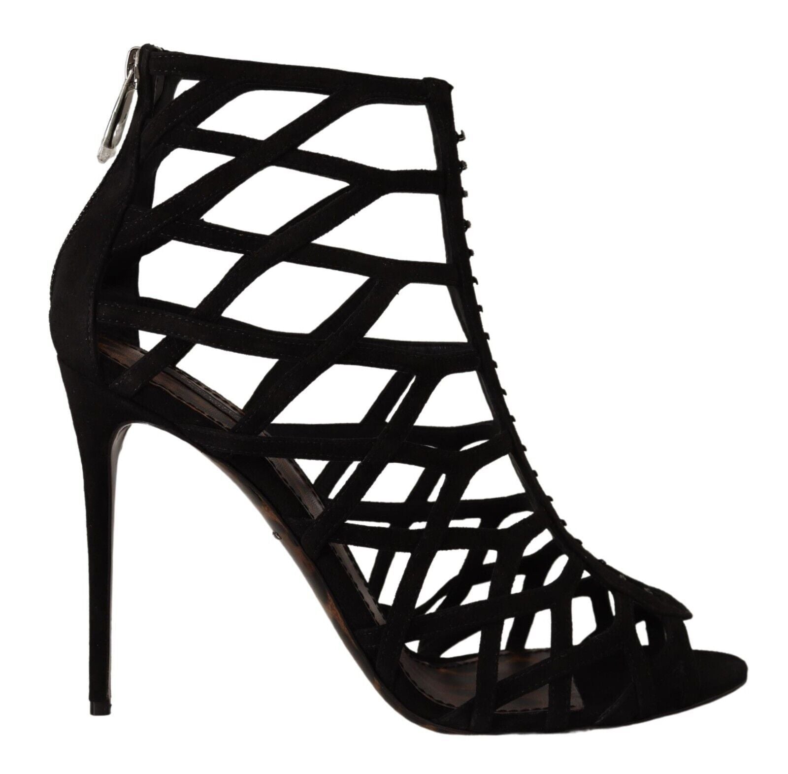 Dolce &amp; Gabbana élégantes sandales à talons en daim noir