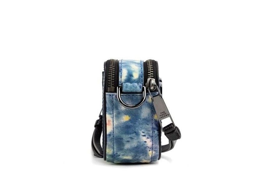 Marc Jacobs Le sac Snapshot Sac à bandoulière en cuir imprimé bleu aquarelle Sac à main