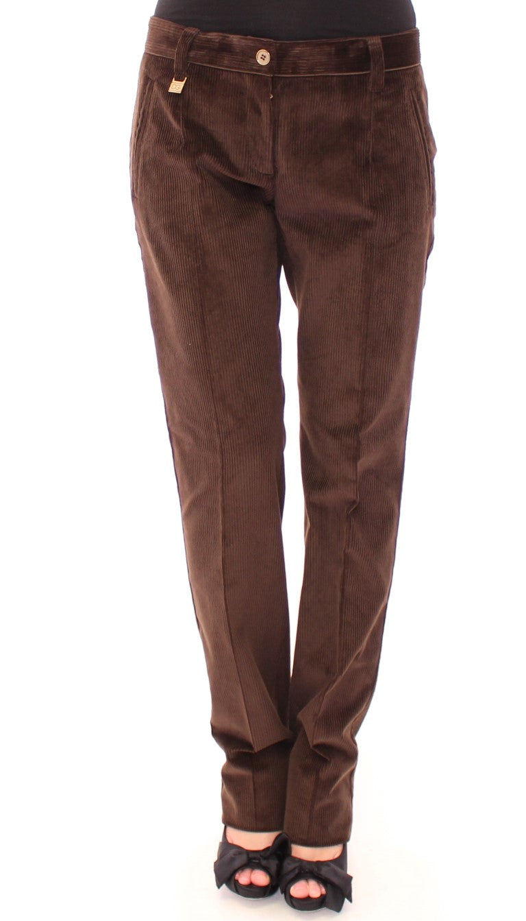 Dolce &amp; Gabbana Pantalon élégant en coton marron