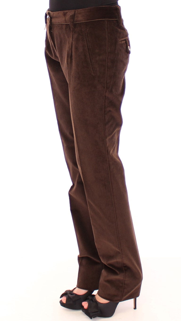 Dolce &amp; Gabbana Pantalon élégant en coton marron