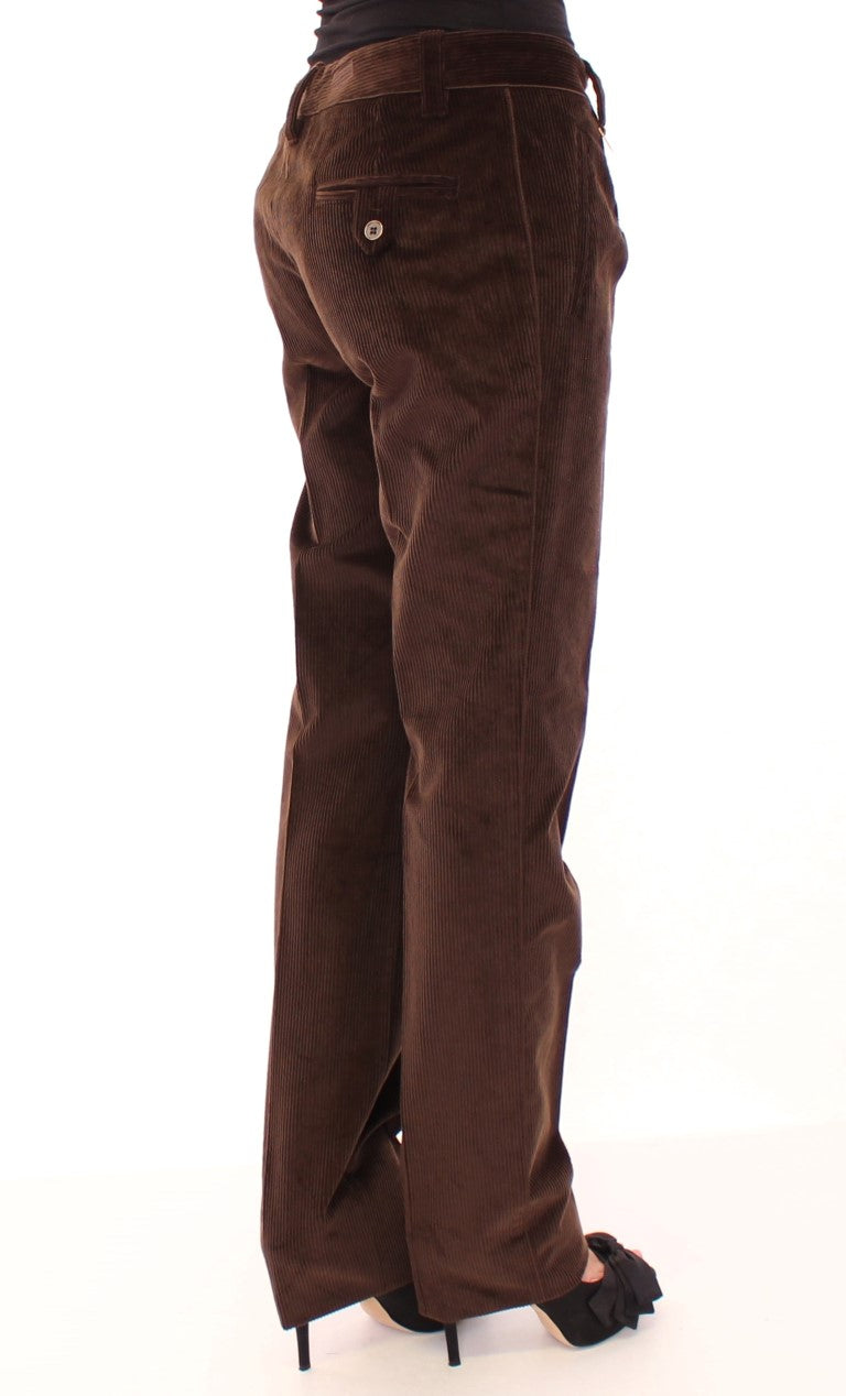 Dolce &amp; Gabbana Pantalon élégant en coton marron