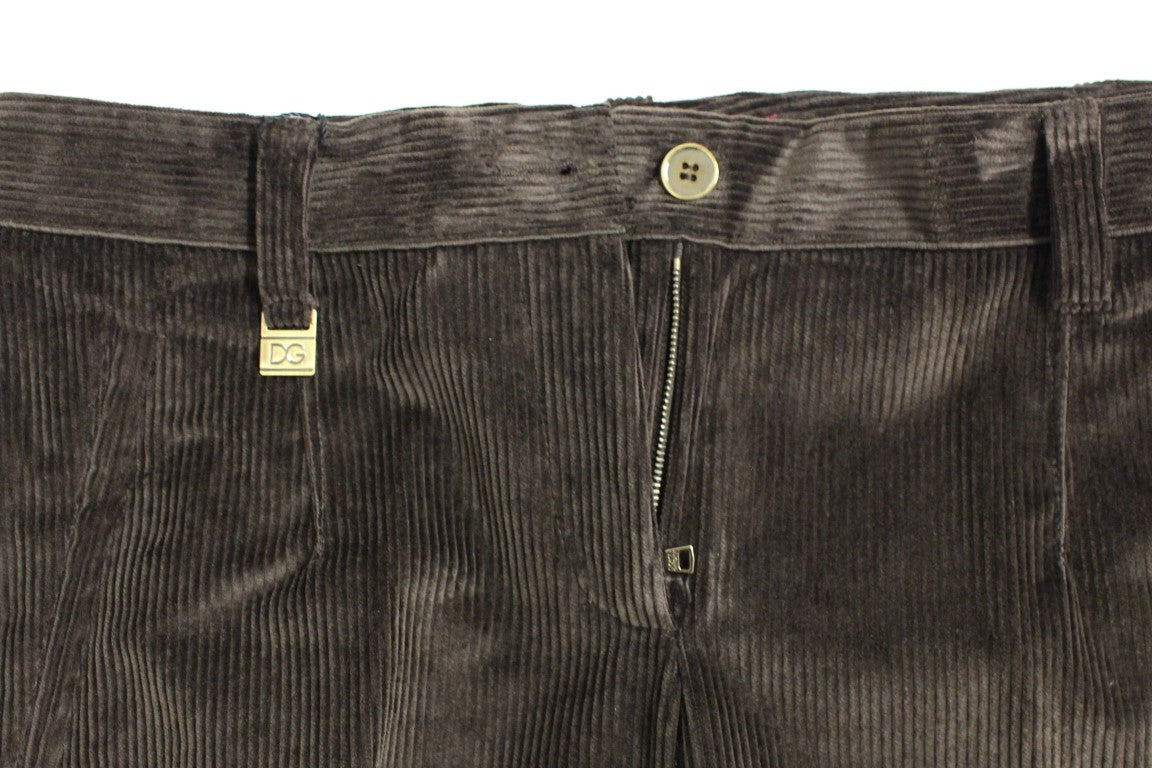 Dolce &amp; Gabbana Pantalon élégant en coton marron