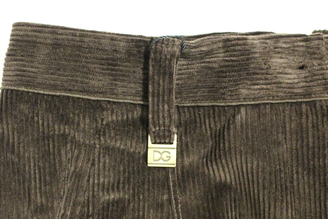 Dolce &amp; Gabbana Pantalon élégant en coton marron