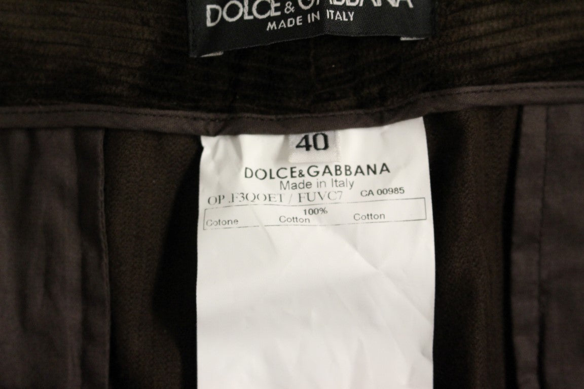 Dolce &amp; Gabbana Pantalon élégant en coton marron