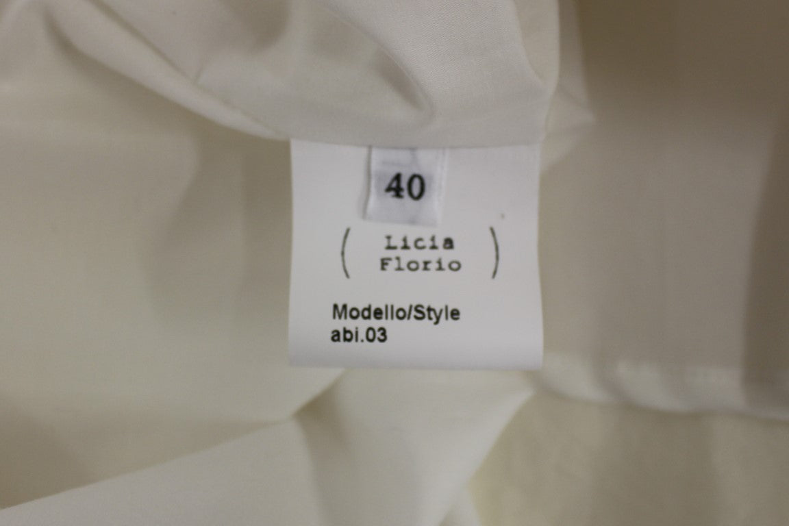 Licia Florio Robe dos nu élégante en thé blanc