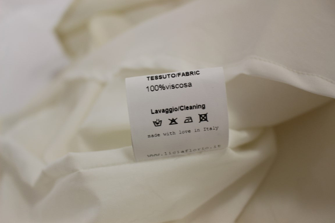 Licia Florio Robe dos nu élégante en thé blanc