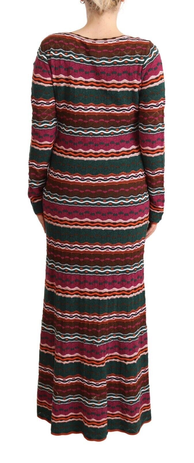 Missoni - Robe fourreau à manches longues et rayures multicolores