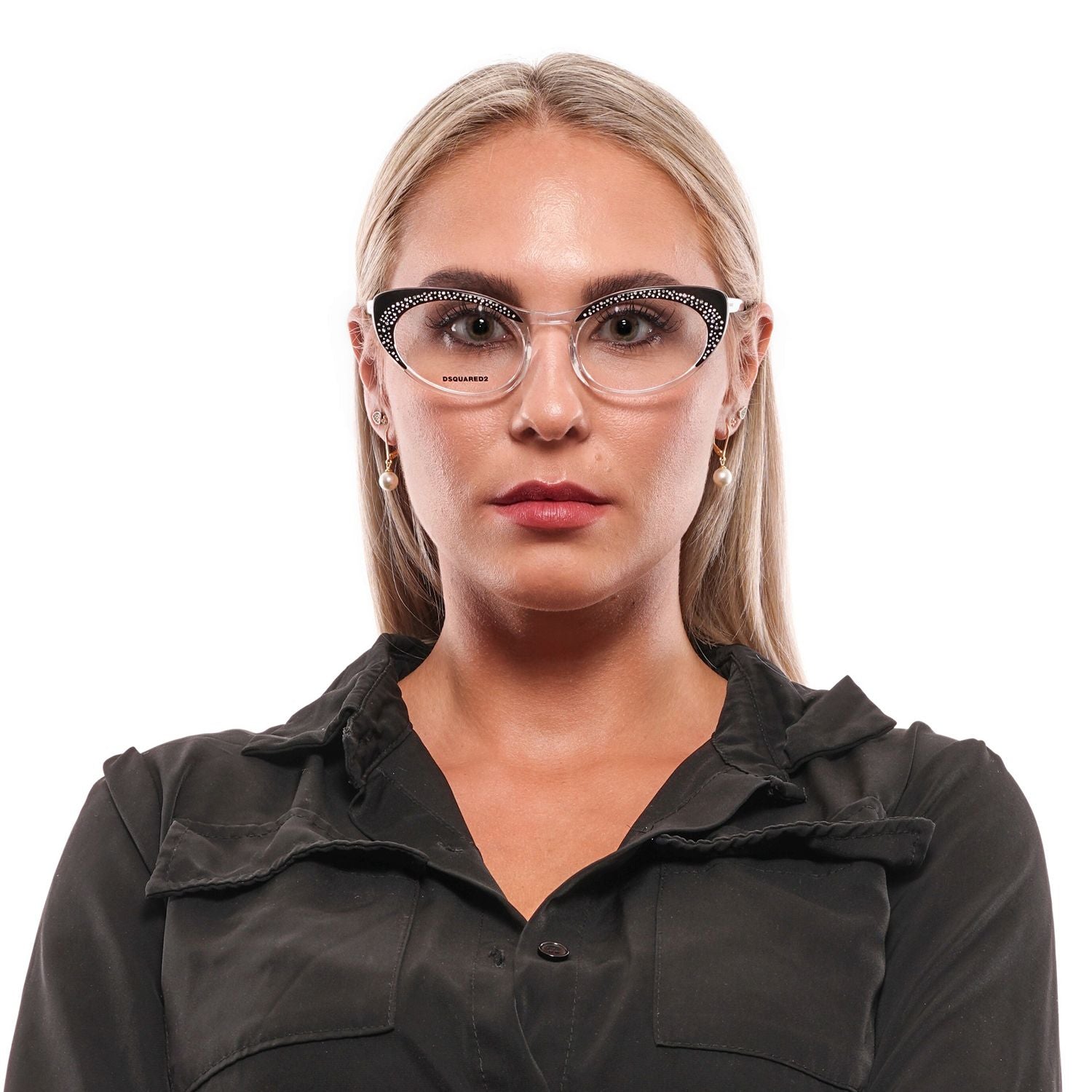 Lunettes de créateur à monture complète Dsquared² Chic noires