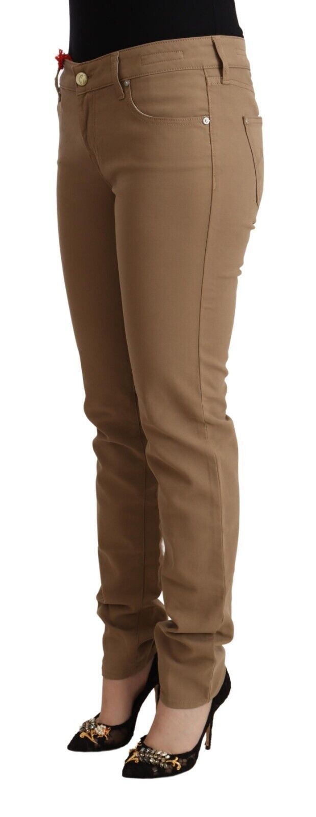 Jacob Cohen Pantalon skinny élégant marron taille moyenne