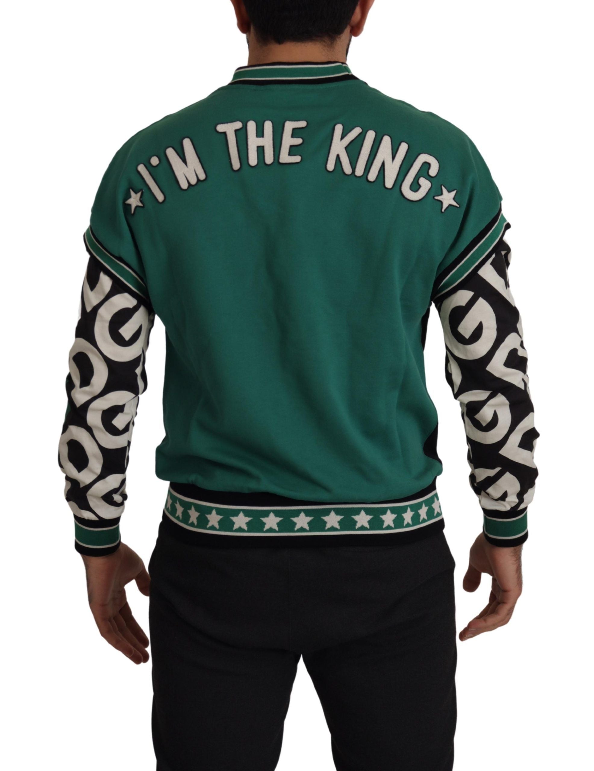 Dolce &amp; Gabbana Regal Crewneck Pull - Noir et Vert