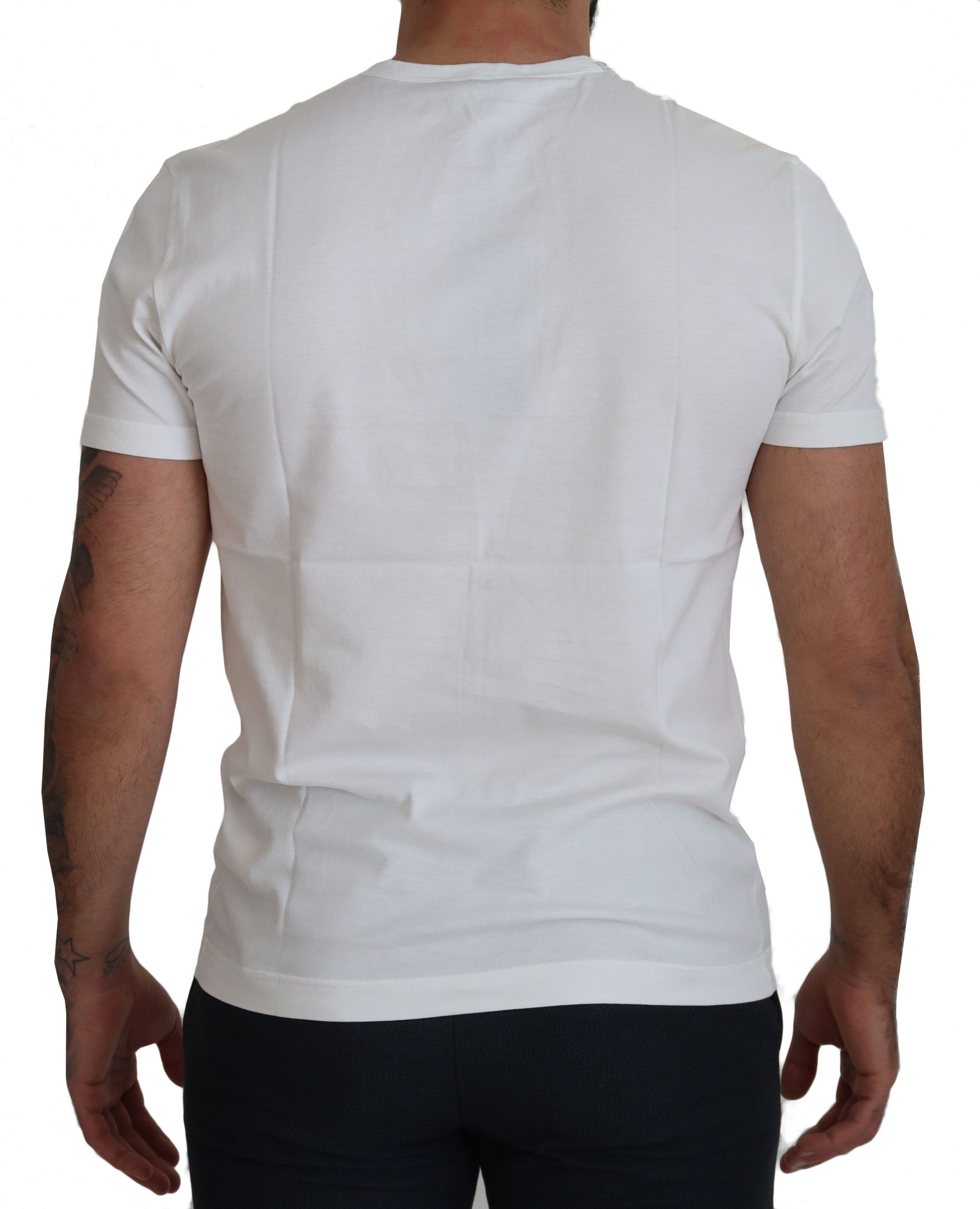 Dolce &amp; Gabbana Chic T-shirt en coton blanc imprimé logo