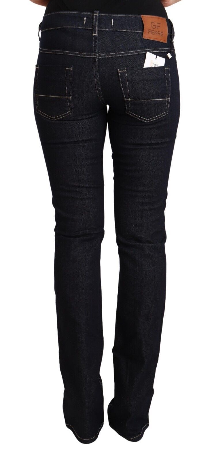 Jean skinny taille basse chic GF Ferre en noir intemporel