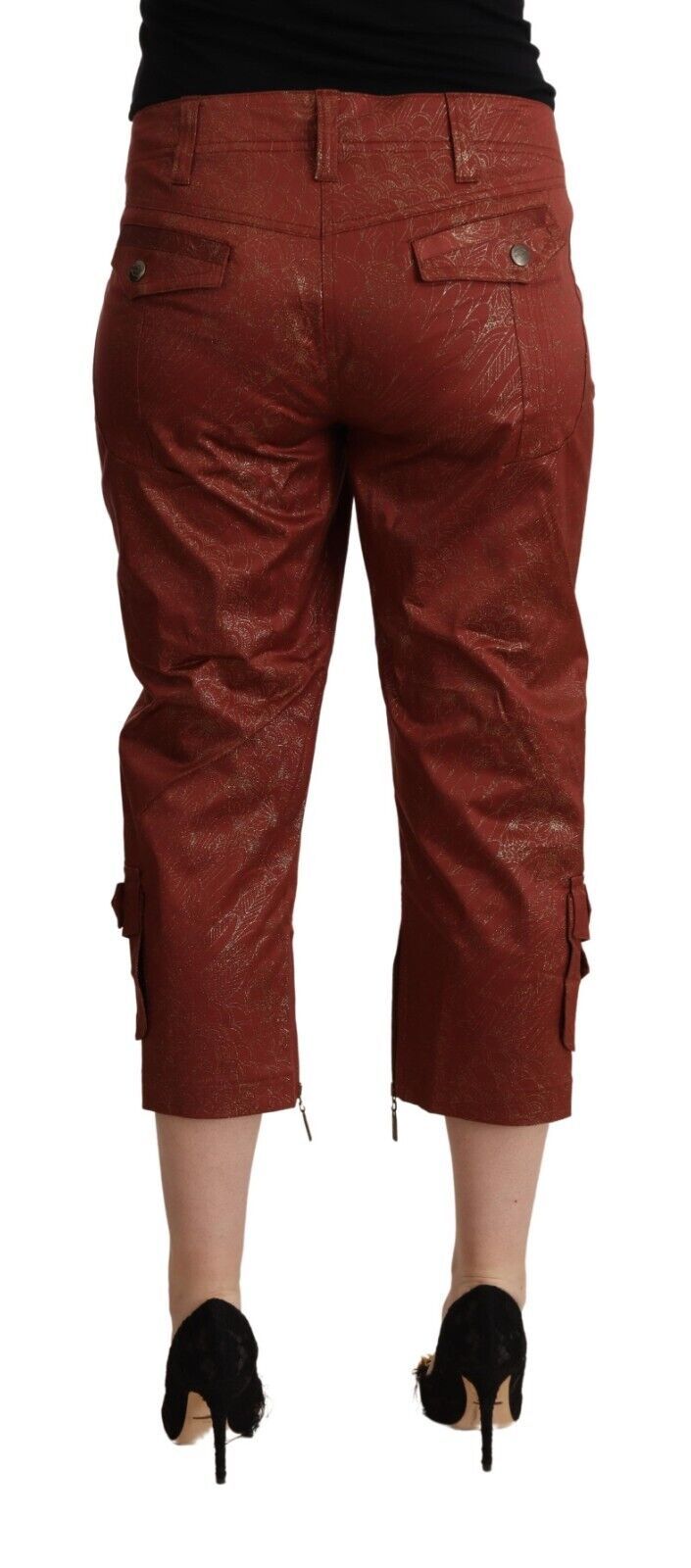 Just Cavalli Chic Pantalon court en coton marron