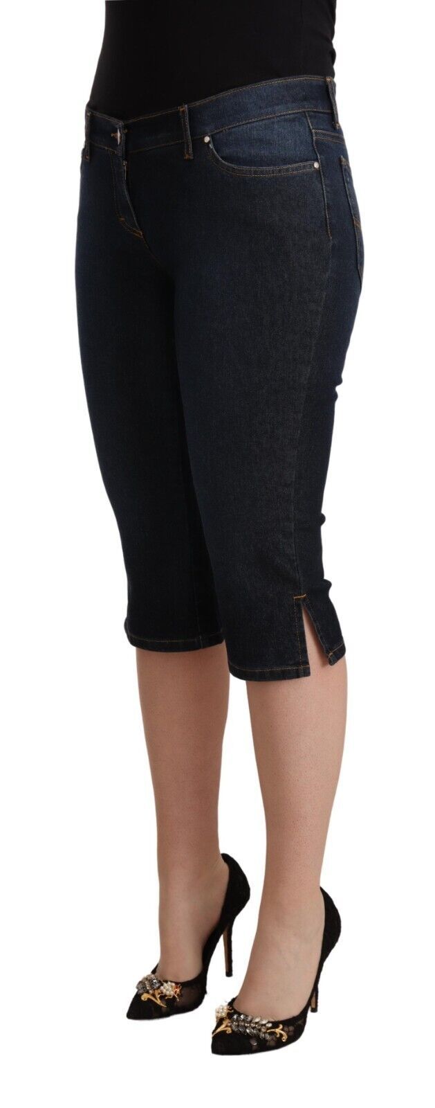 Pantalon capri en denim taille basse chic GF Ferre