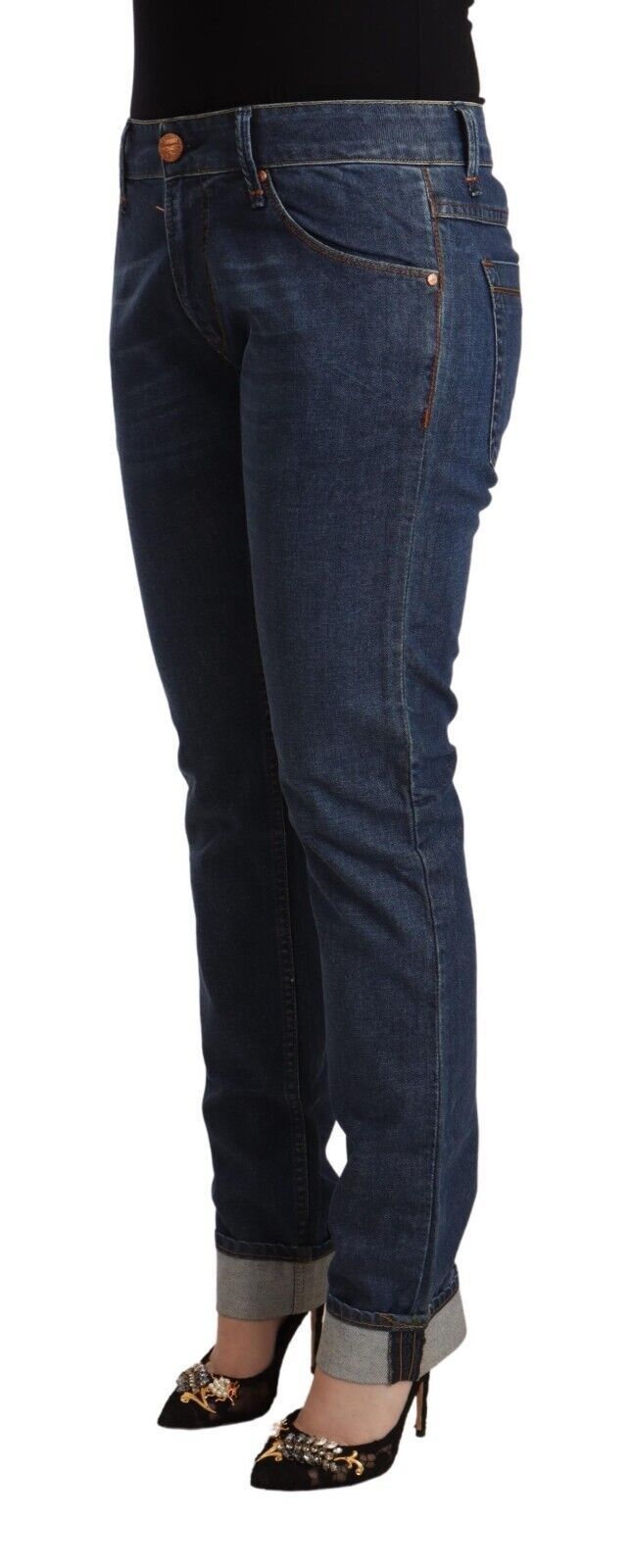 Acht Elegant Mid Taille Skinny Denim