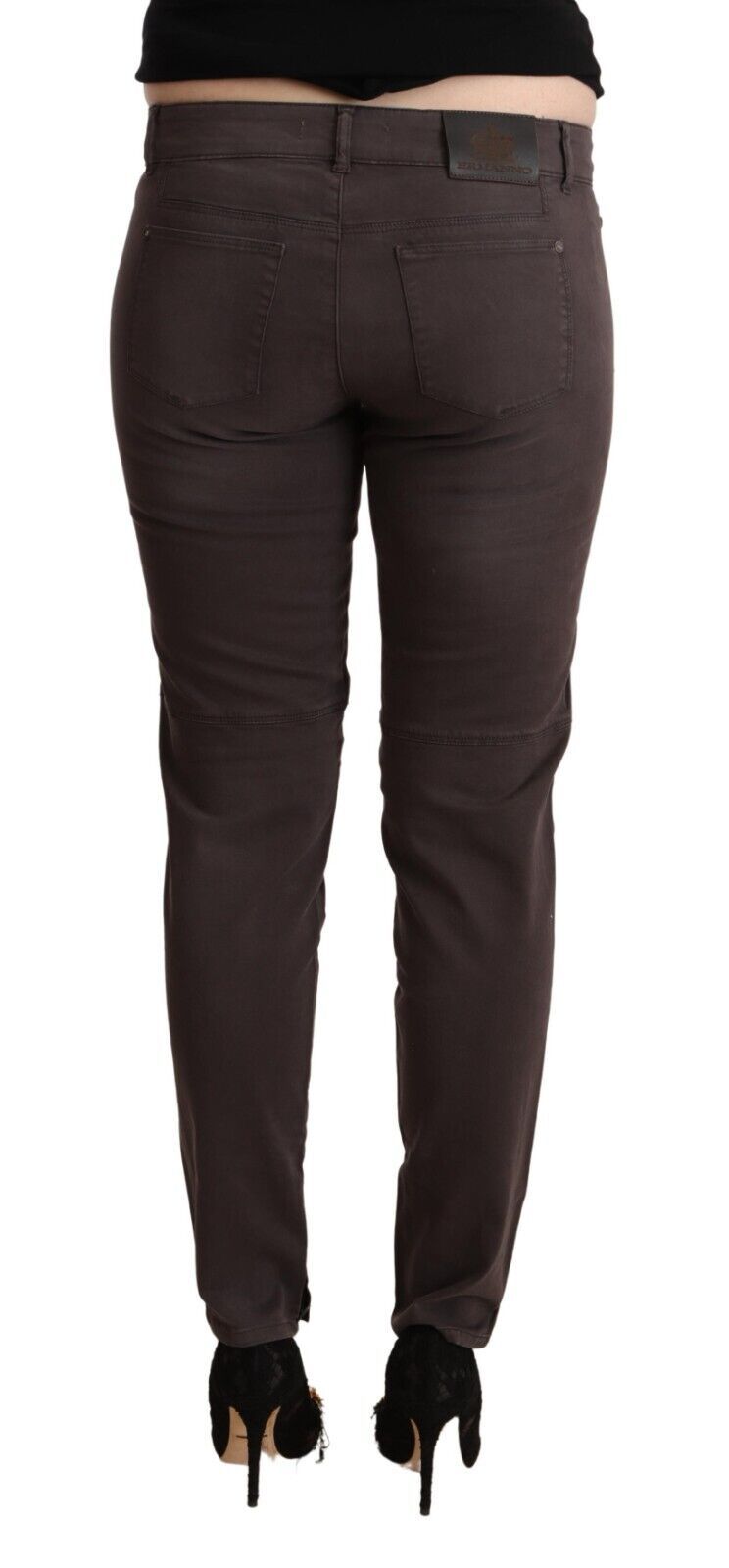 Ermanno Scervino Pantalon skinny taille basse marron chic