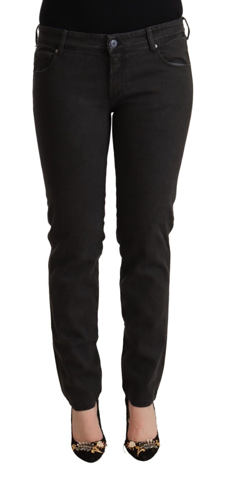 Ermanno Scervino Jean skinny taille basse noir chic