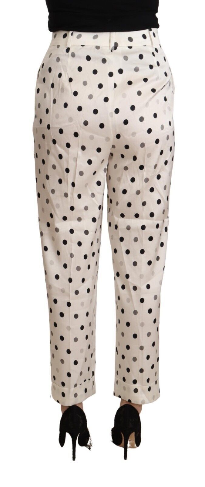 Ermanno Scervino Pantalon fuselé taille haute chic à pois