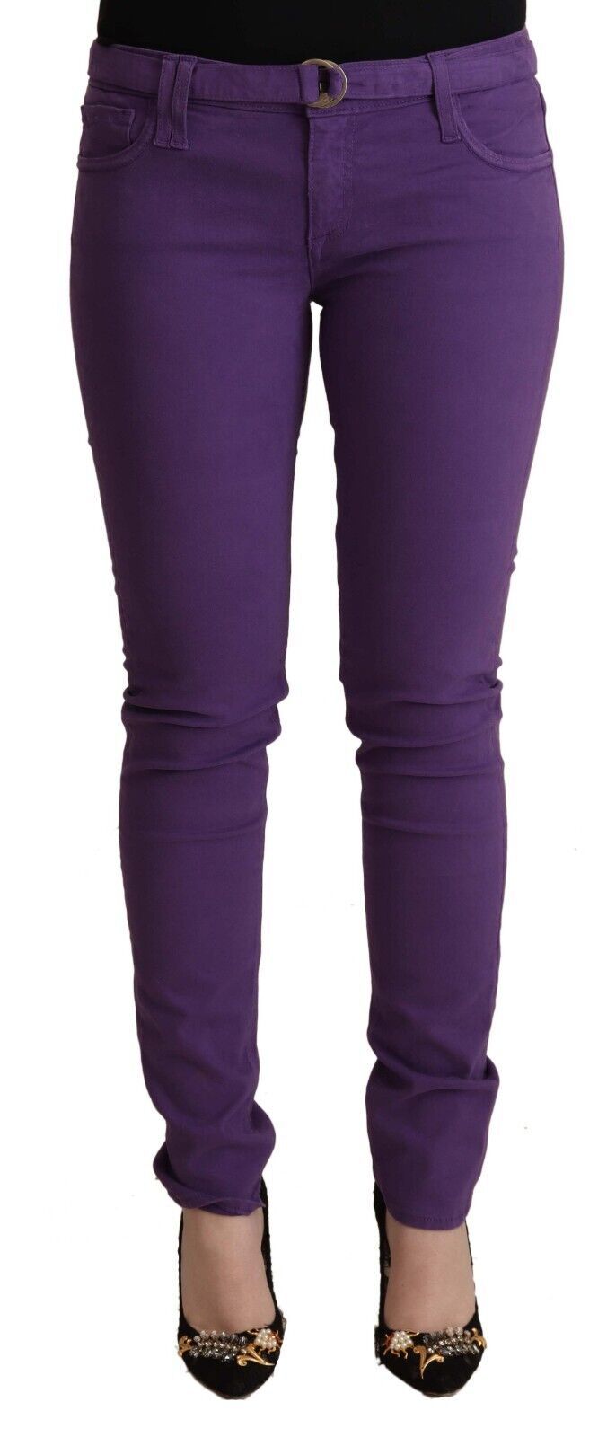 CYCLE Jean skinny taille basse violet chic