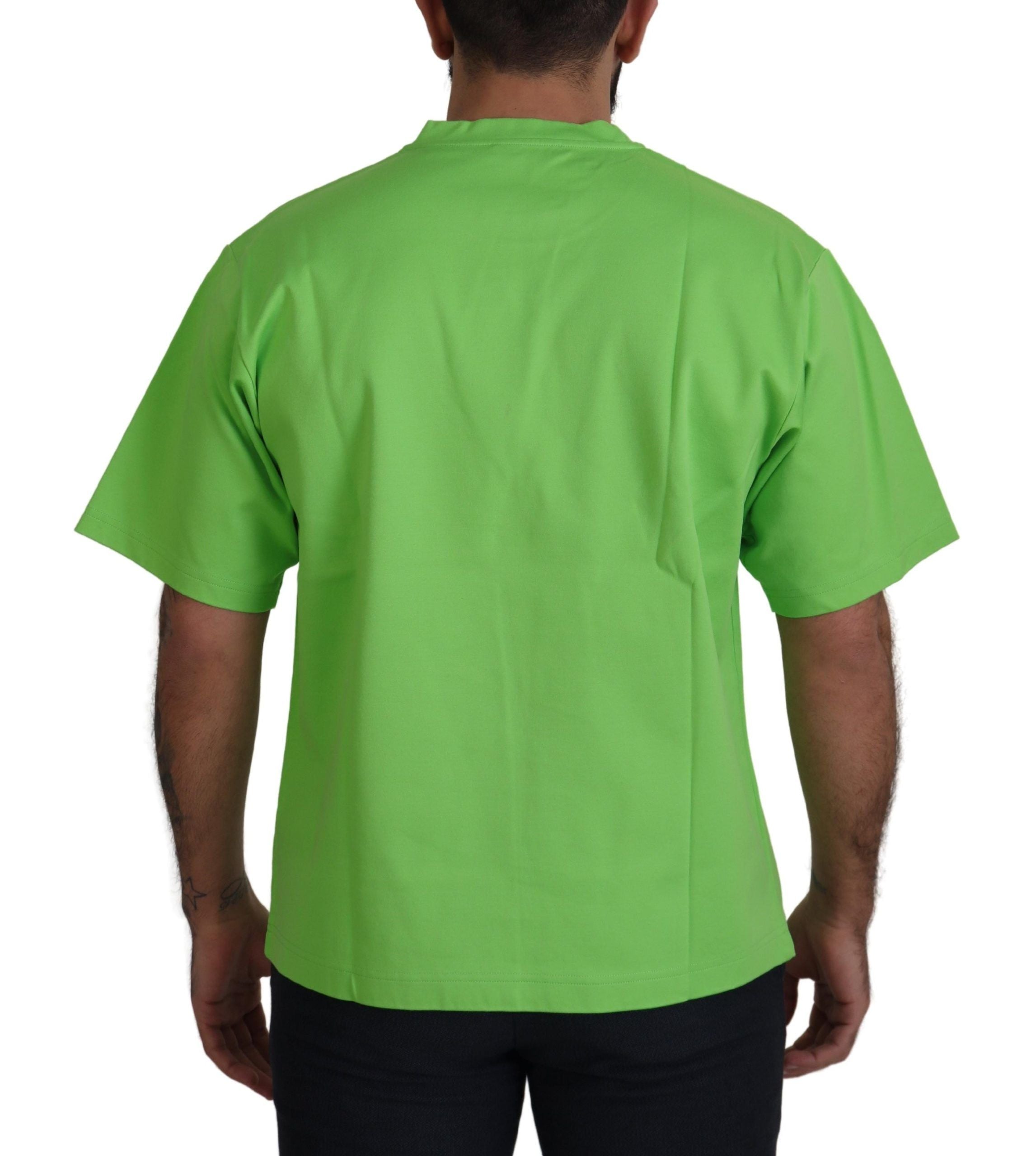 Dolce &amp; Gabbana Chic T-shirt à manches courtes et col rond vert