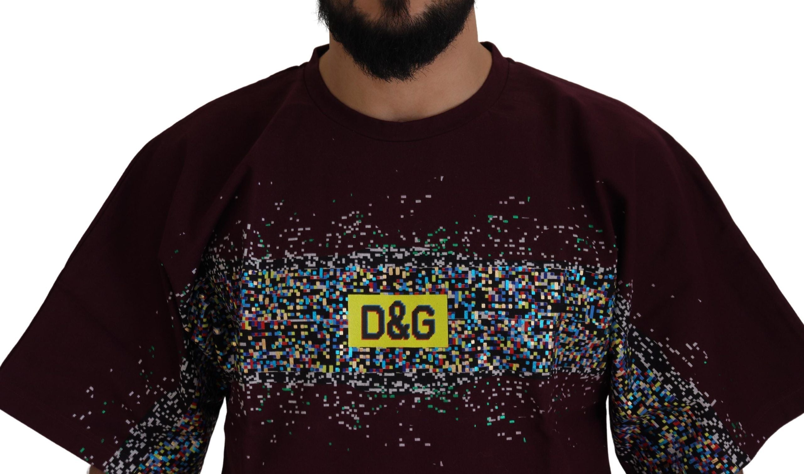 Dolce &amp; Gabbana T-shirt en coton à col rond bordeaux