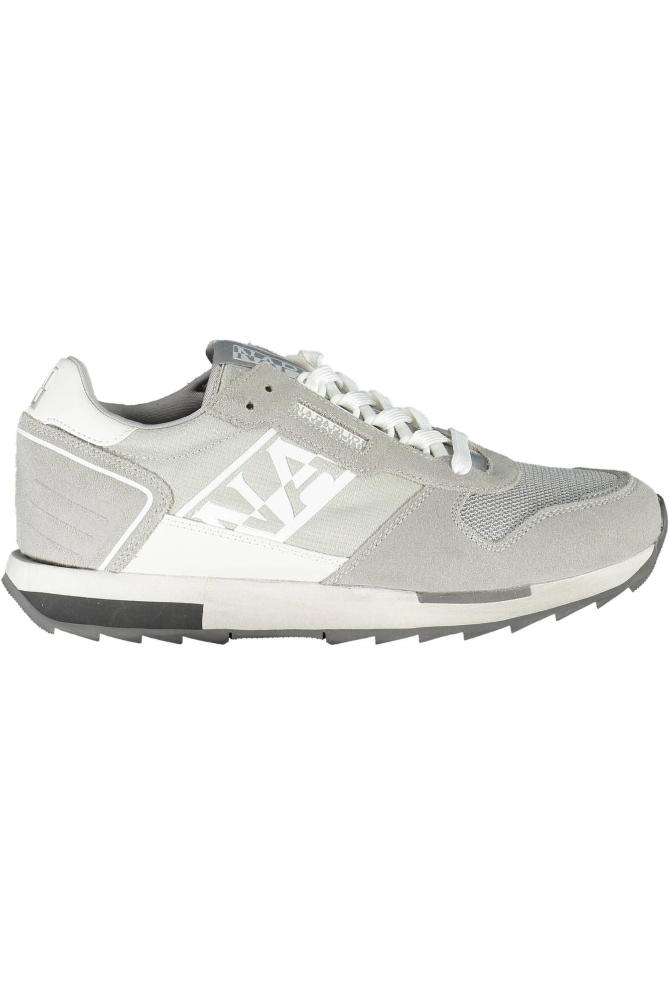 Napapijri Gray Contrast Lace-Up Sneakers