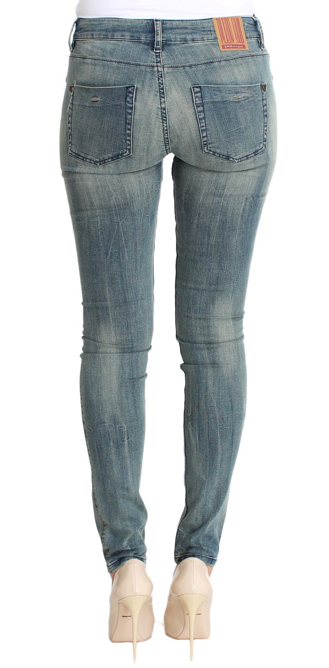 PLEIN SUD Chic Slim Skinny Bleu Délavé Denim