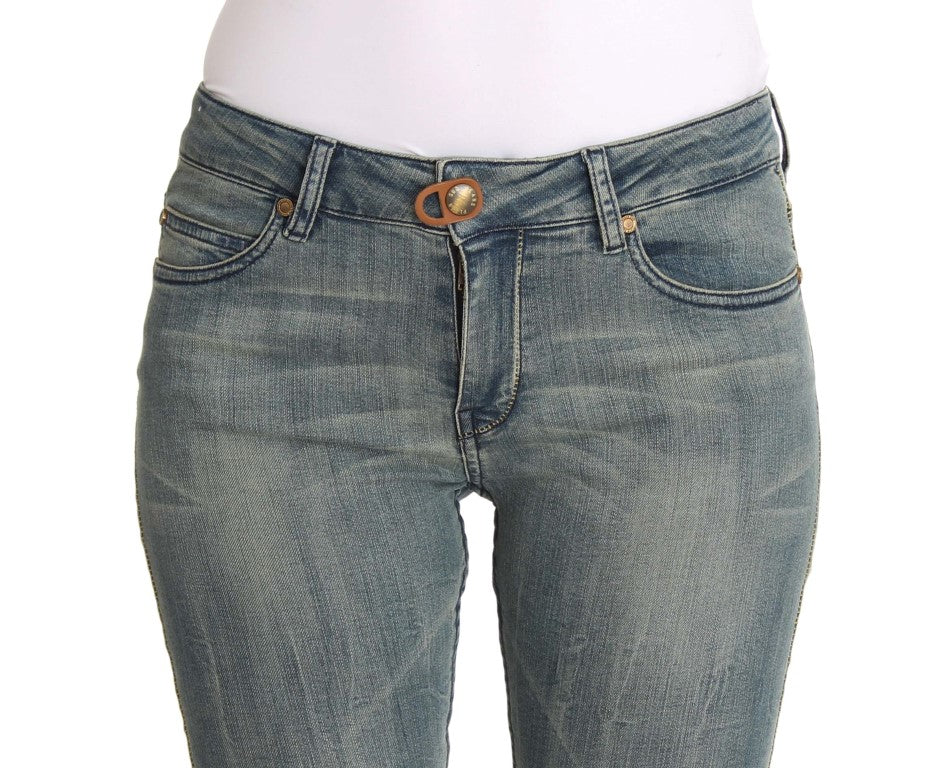 PLEIN SUD Chic Slim Skinny Bleu Délavé Denim