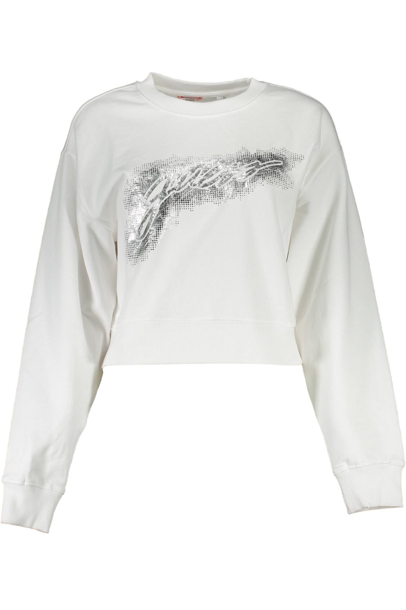 Guess Jeans Chic Sweat-shirt en coton blanc avec logo imprimé