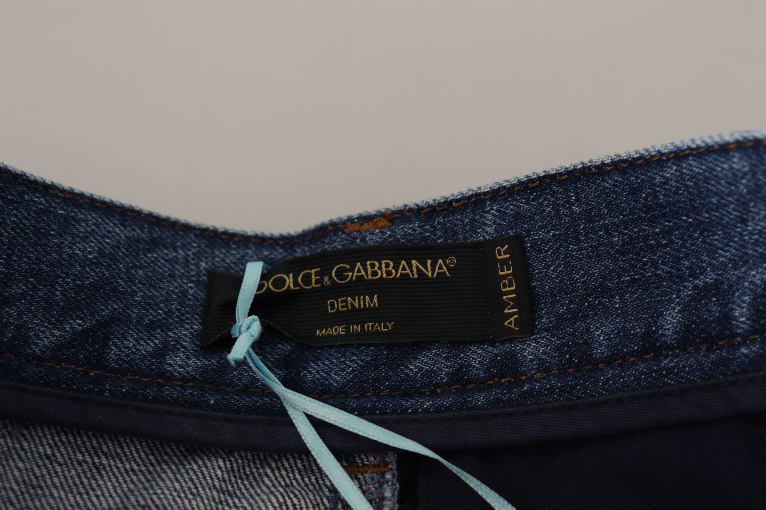 Dolce &amp; Gabbana - Jean décontracté en denim jacquard patchwork