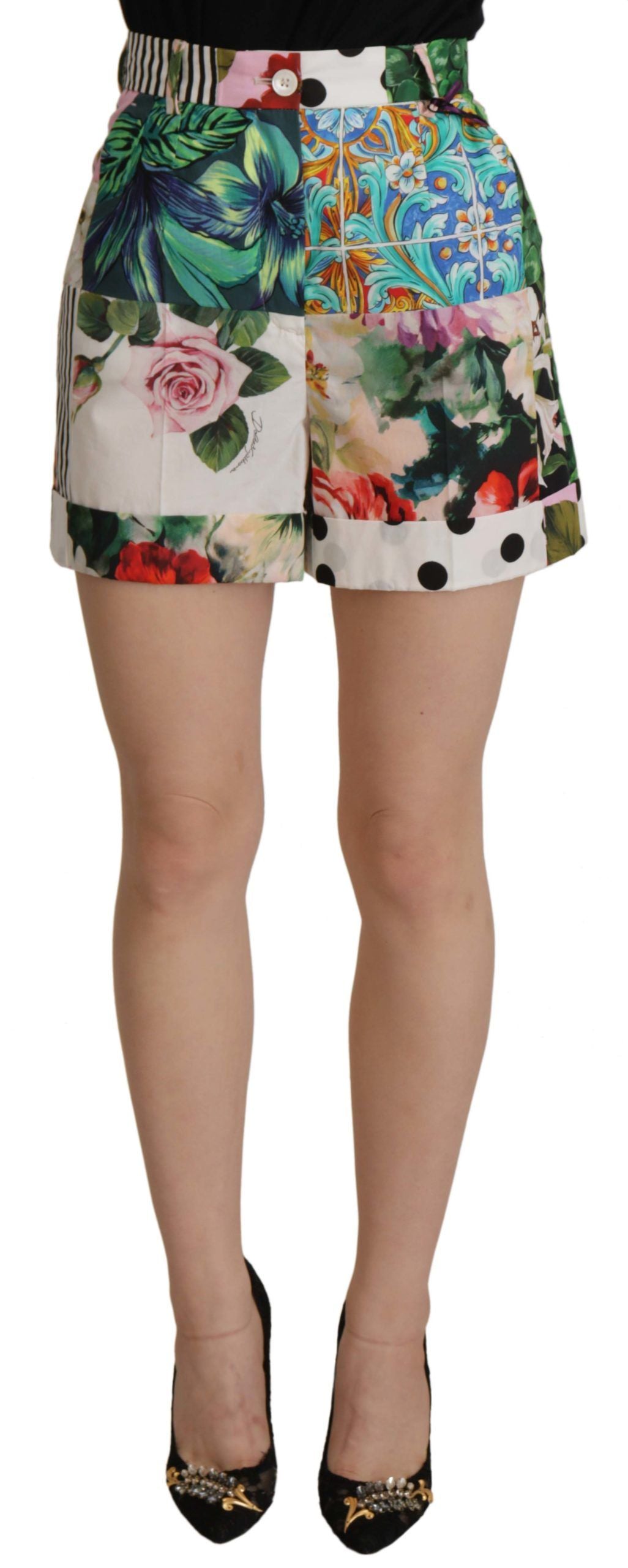 Dolce &amp; Gabbana Short taille haute à fleurs