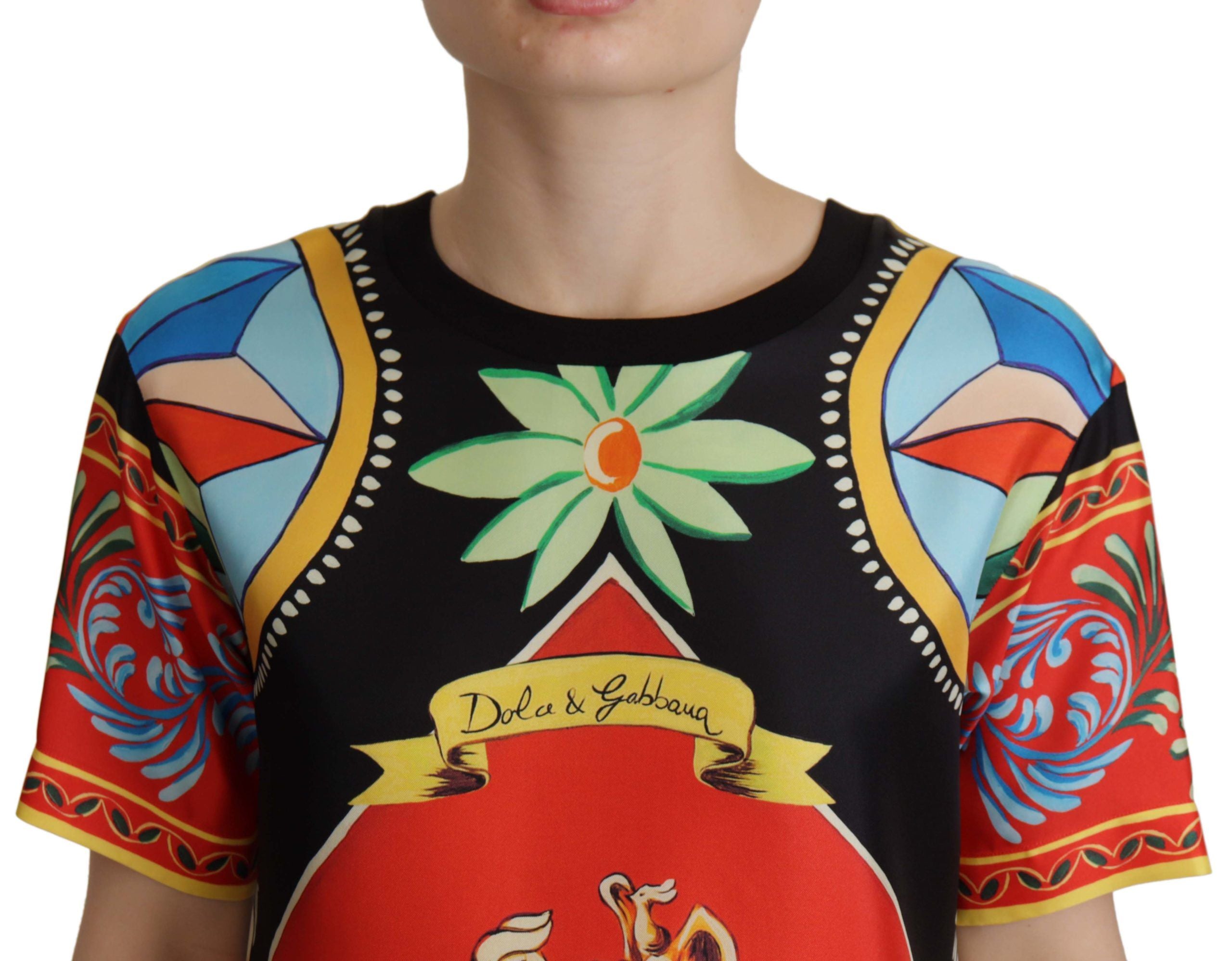 Dolce &amp; Gabbana Haut glamour en soie multicolore