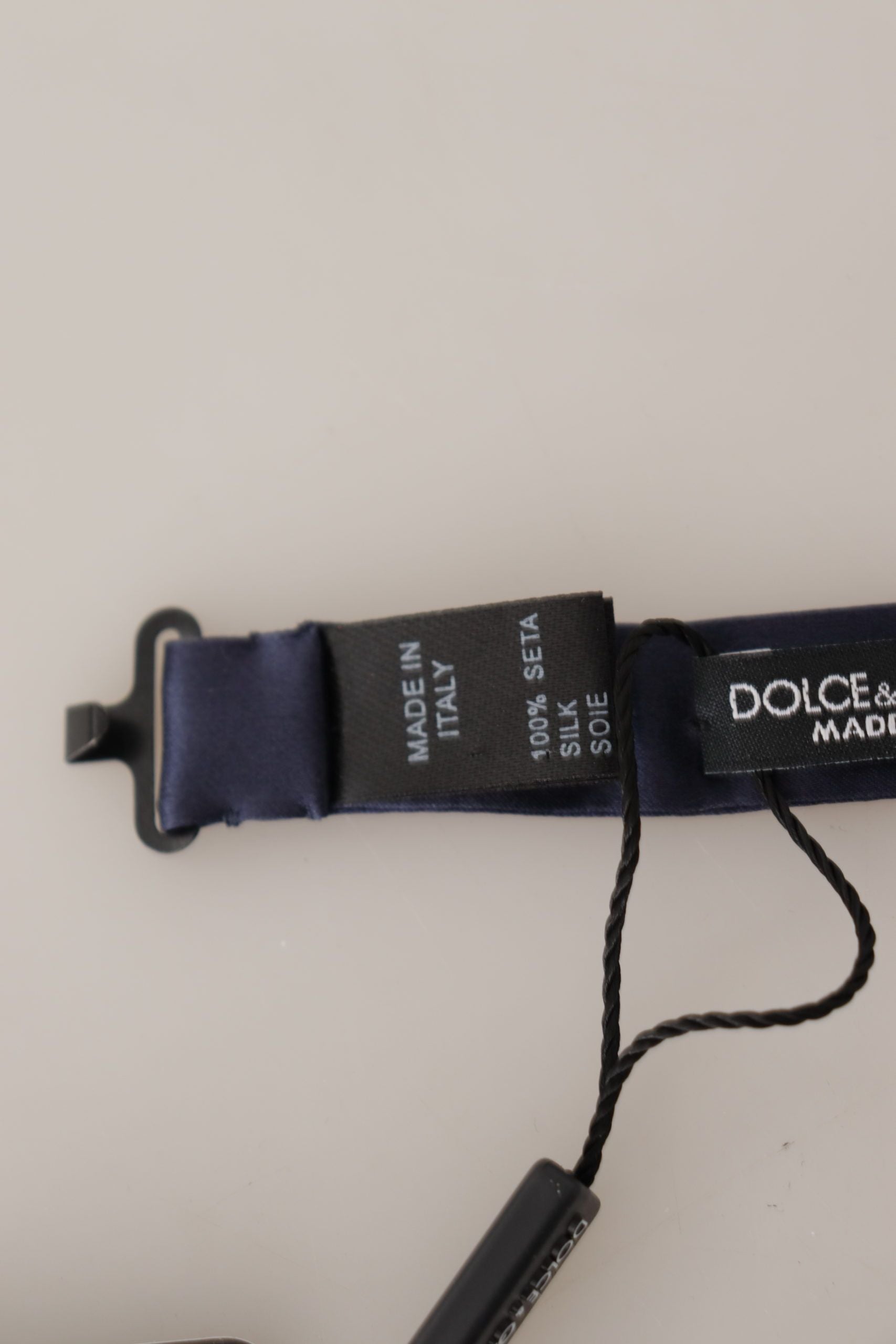 Dolce &amp; Gabbana Superbe nœud papillon bleu en soie