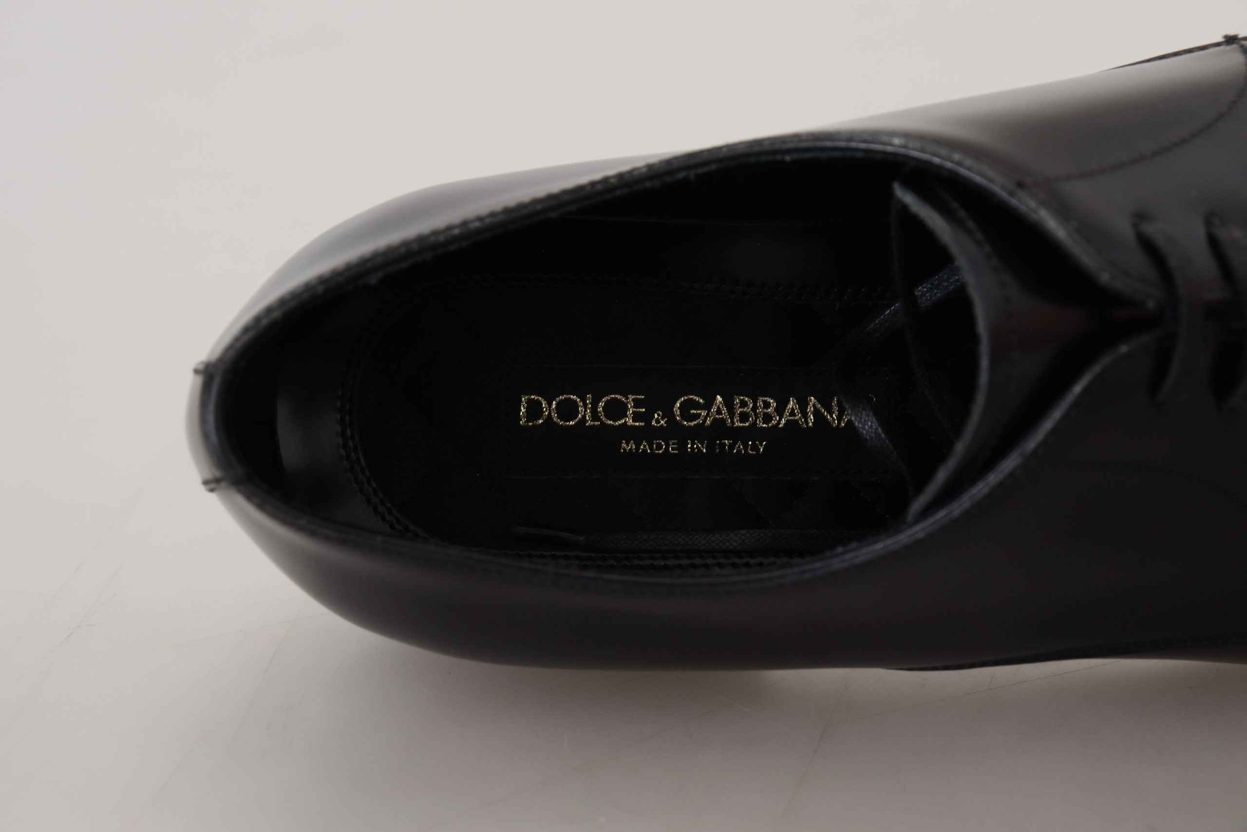 Dolce &amp; Gabbana élégantes chaussures derby en cuir noir