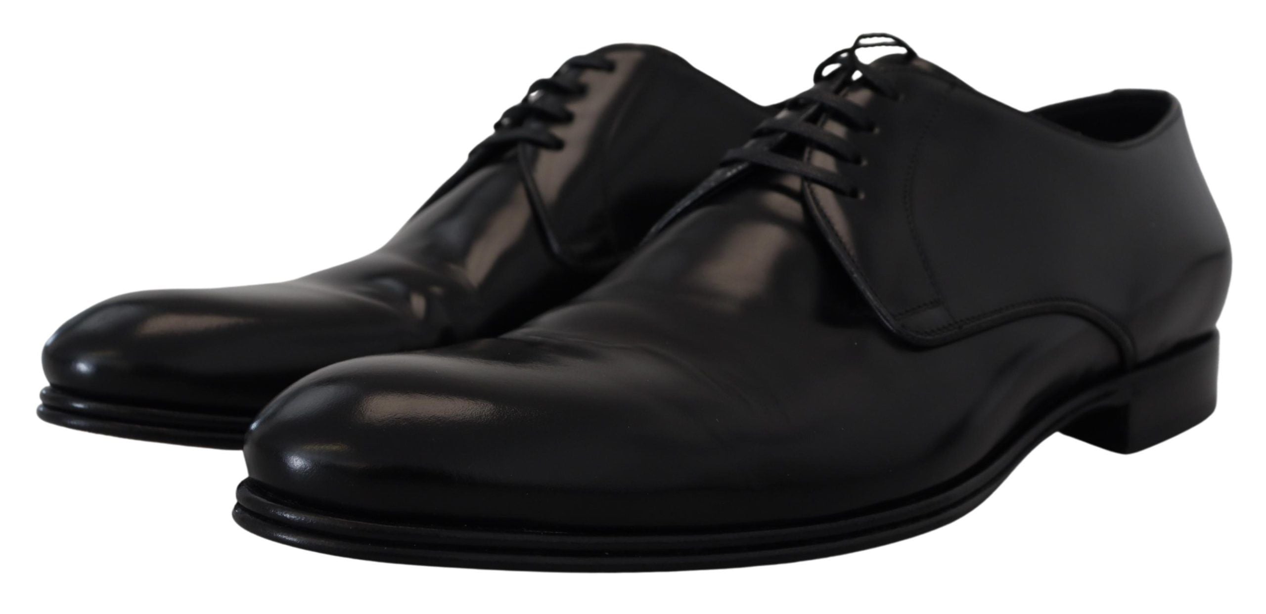 Dolce &amp; Gabbana élégantes chaussures derby en cuir noir