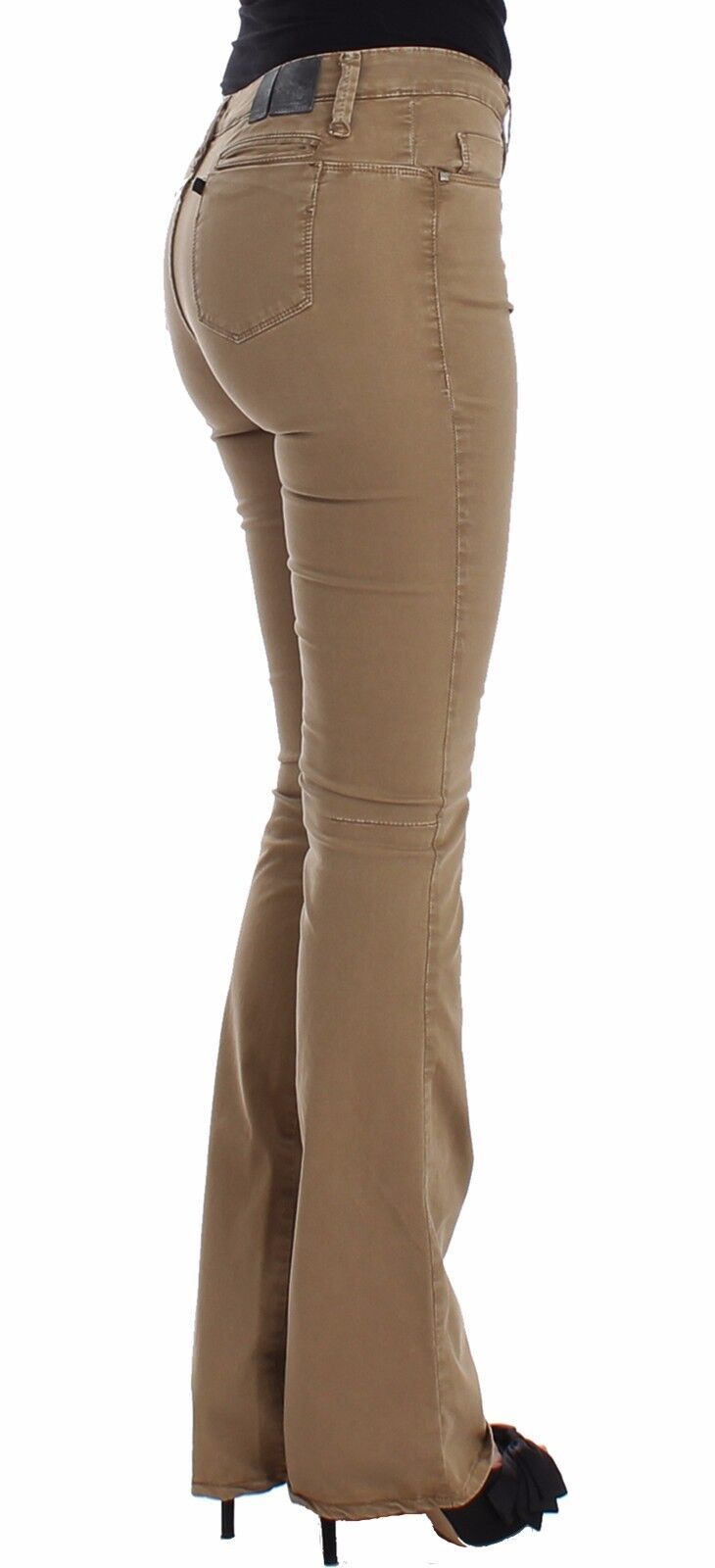 Costume National Chic - Jean tendance beige à jambe droite