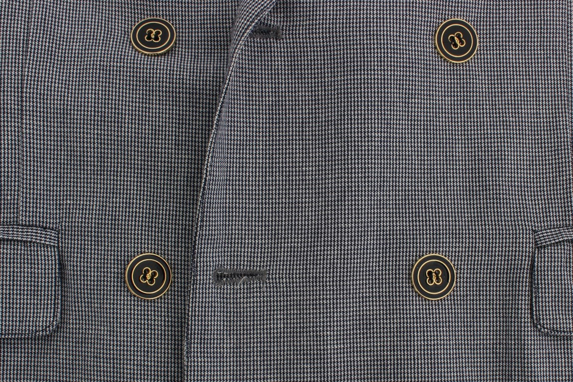 Master Coat élégant blazer bleu à double boutonnage