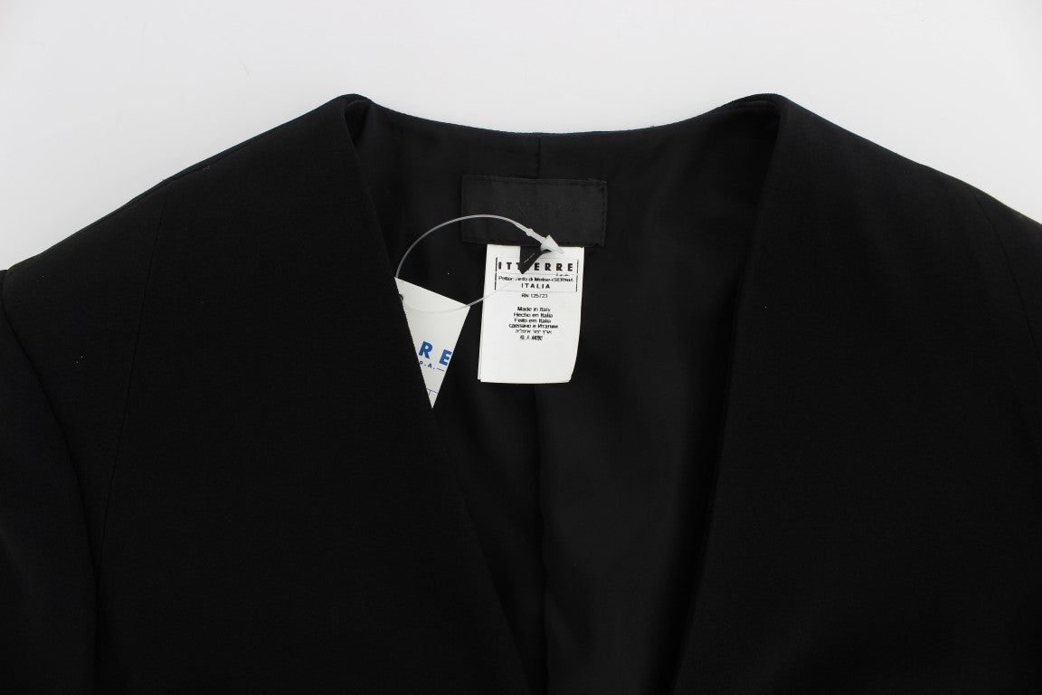 Tailleur jupe deux pièces élégant Exte en noir et bleu