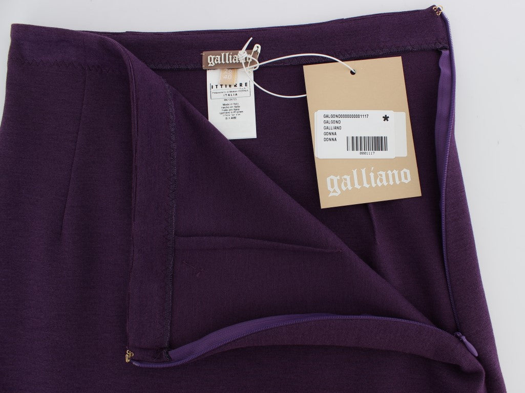 John Galliano Jupe crayon violette élégante