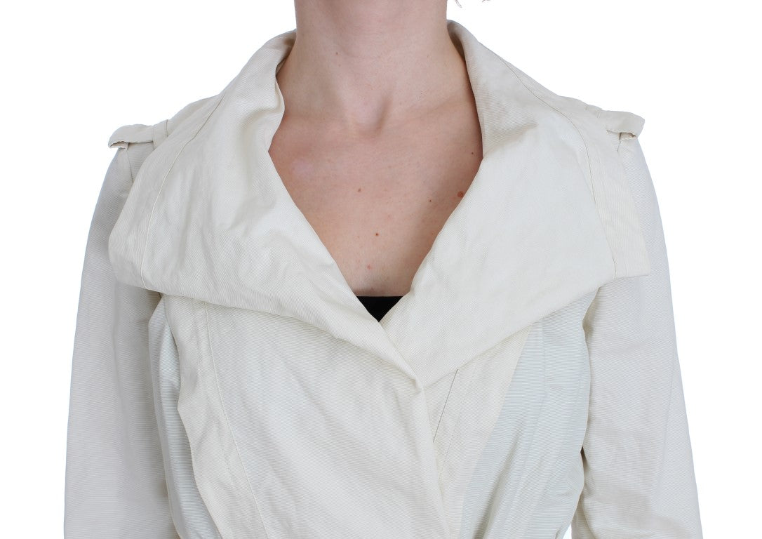 PLEIN SUD Veste trench-coat blanche élégante