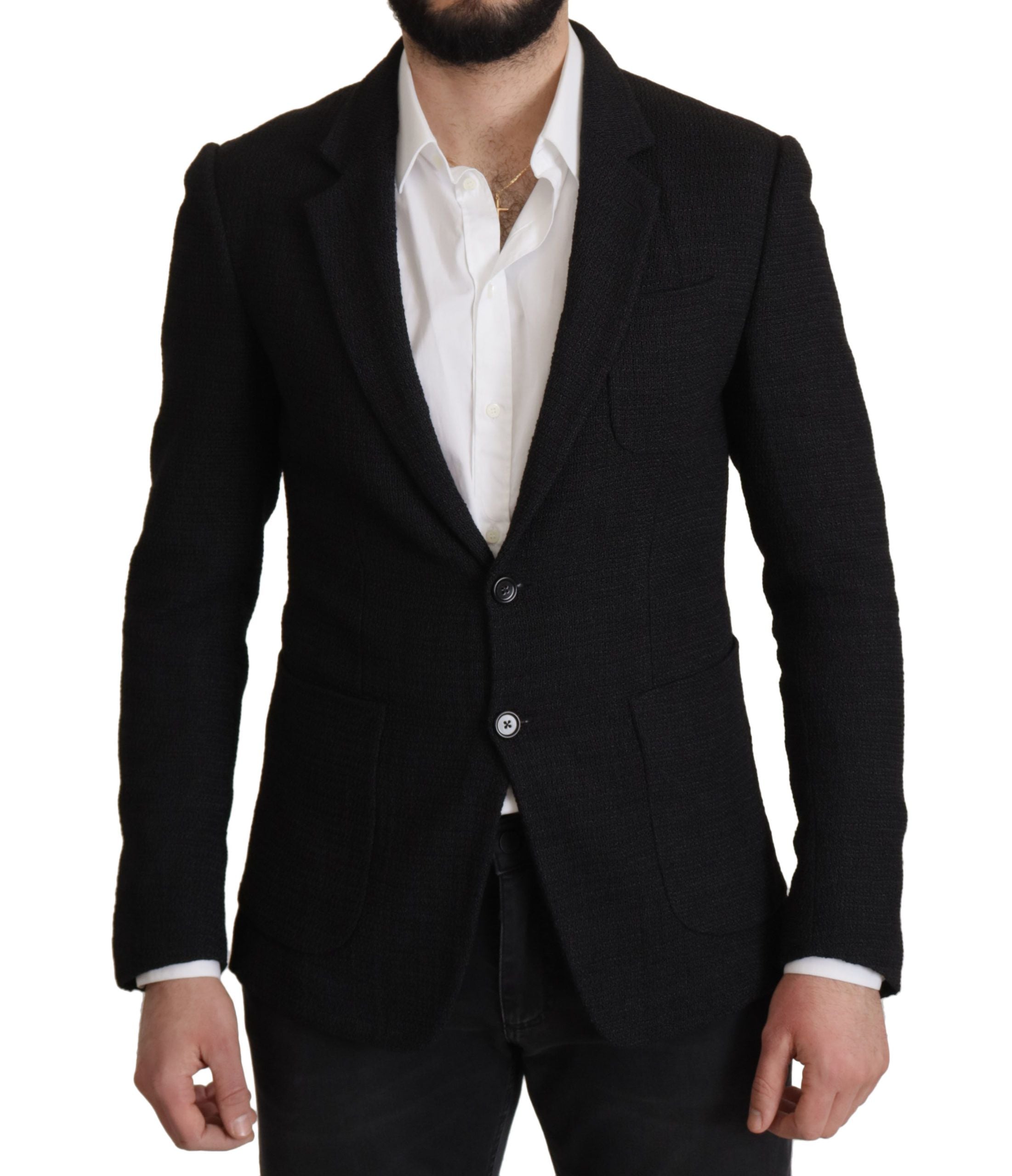 Dolce &amp; Gabbana Blazer élégant en laine à simple boutonnage