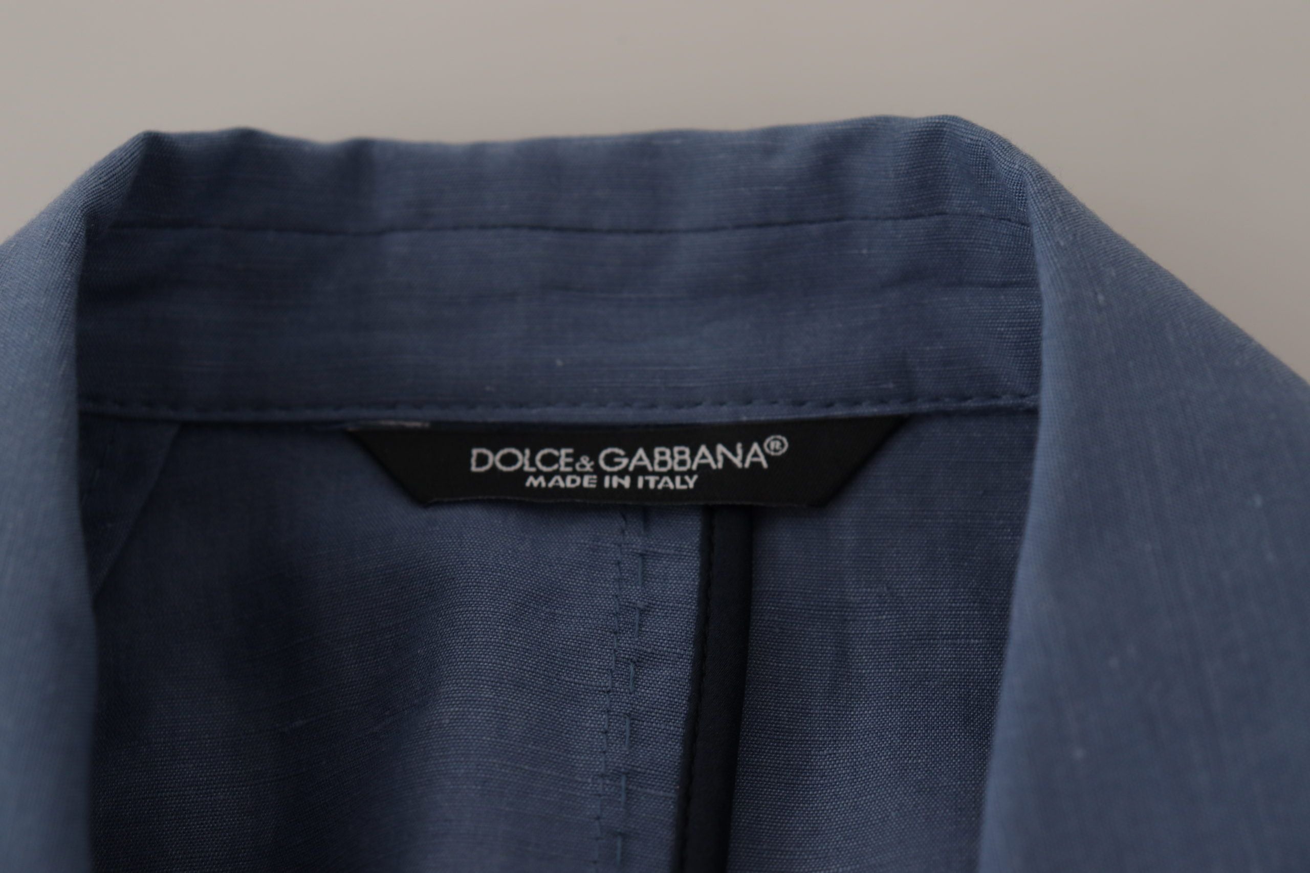 Dolce &amp; Gabbana Veste élégante en lin à simple boutonnage