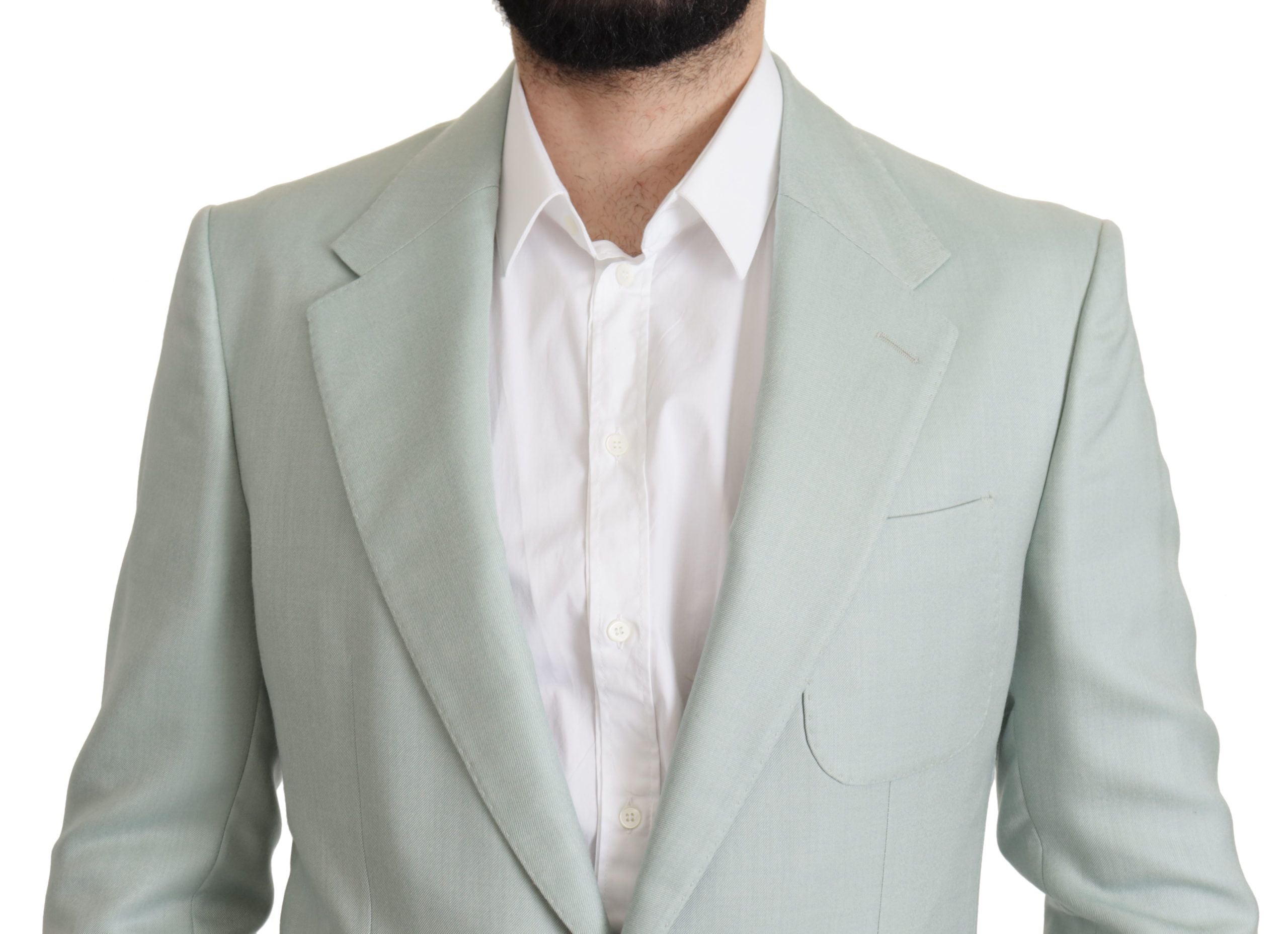 Dolce &amp; Gabbana Blazer élégant en soie et cachemire vert menthe