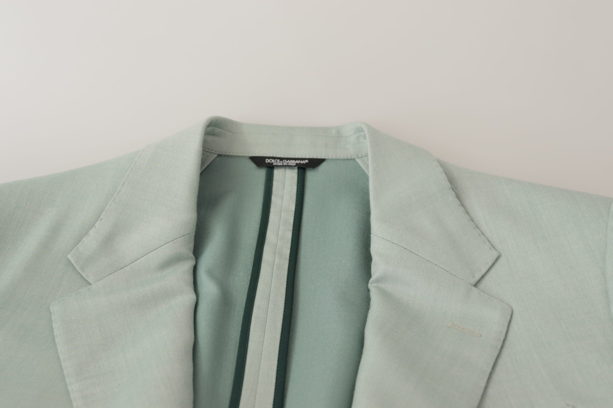 Dolce &amp; Gabbana Blazer élégant en soie et cachemire vert menthe