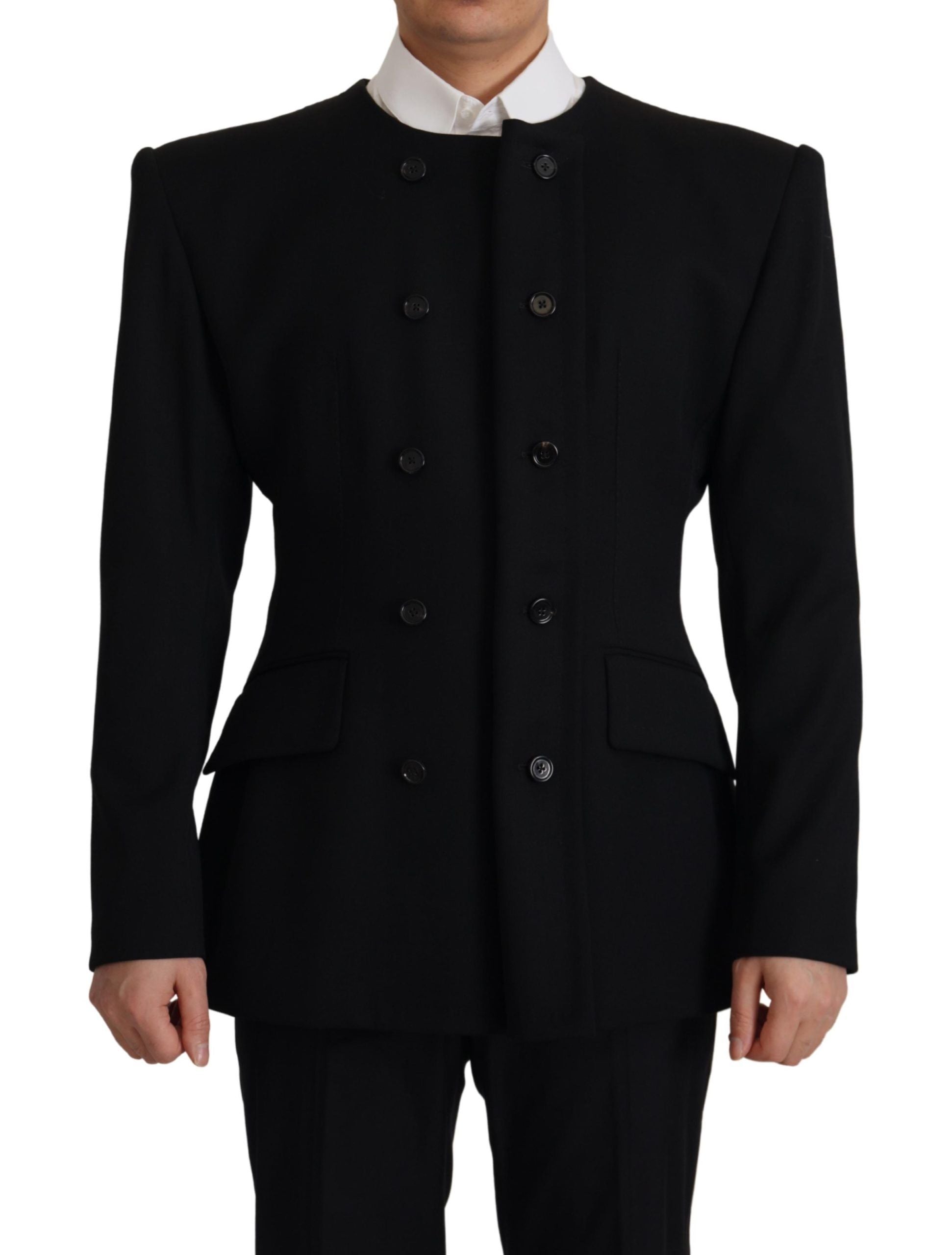 Dolce &amp; Gabbana Blazer élégant en laine à double boutonnage coupe slim